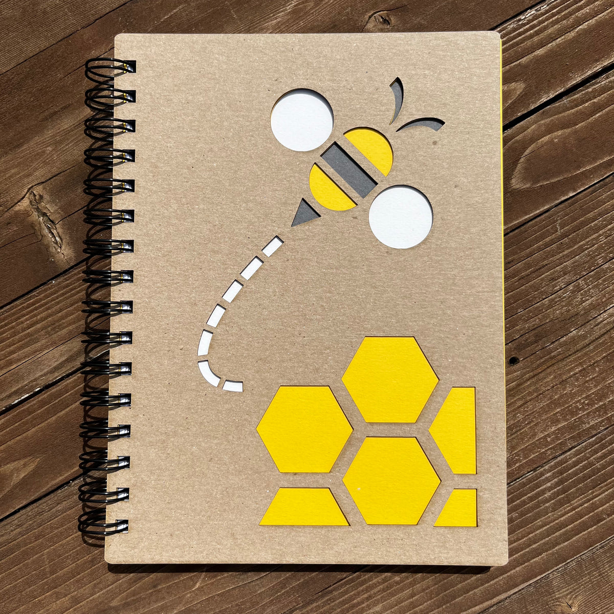Laser Cut Bee Notebook