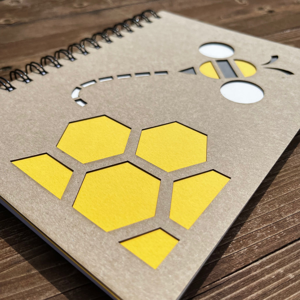 Laser Cut Bee Notebook