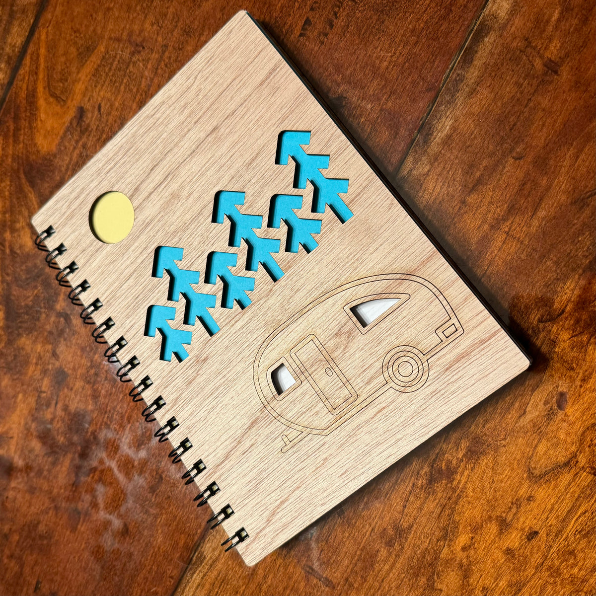 Camper Wooden Notebook